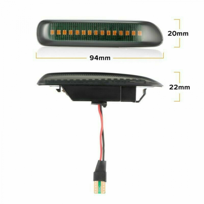 Set 2 Semnalizari Aripa LED Dinamice Secventiale pentru BMW E46, E46 Compact Non-Facelift - D0247 [5]