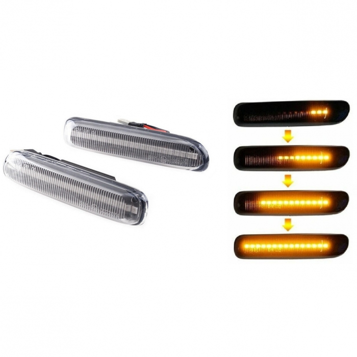 Set 2 Semnalizari Aripa LED Dinamice Secventiale pentru BMW E46, E46 Compact Non-Facelift - D0457 [5]