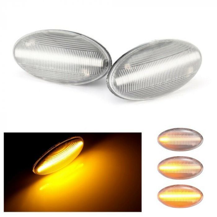Set 2 Semnalizari Aripa LED Dinamice secventiale pentru Citroen C1, C2, C3, C5, C6, Berlingo, Jumpy, Xsara - D0332-C [2]