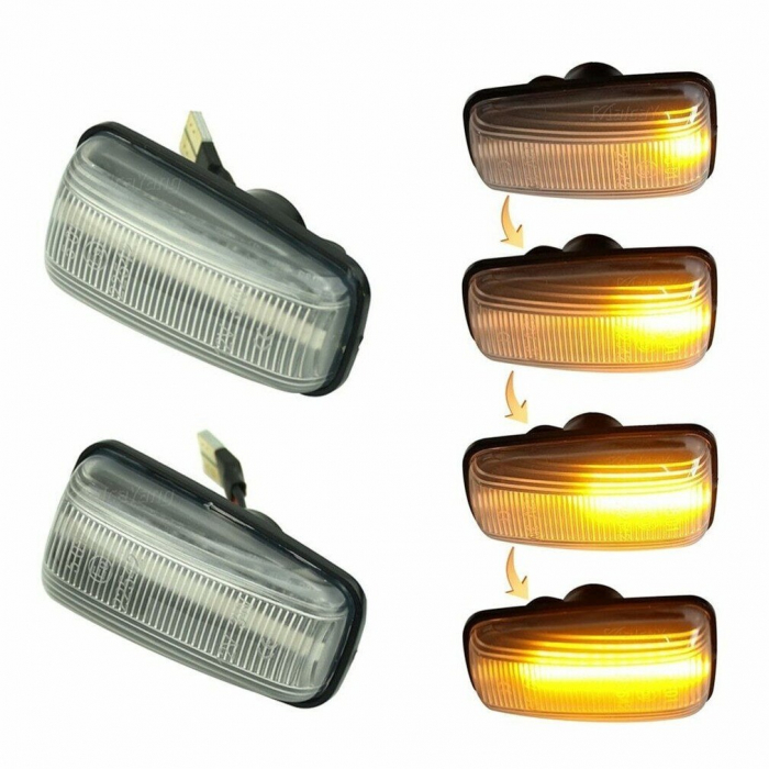 Set 2 Semnalizari Aripa LED dinamice, secventiale pentru Peugeot 106, 306, 406, 806, Expert, Partner - BTLL-327D P3DJ [4]