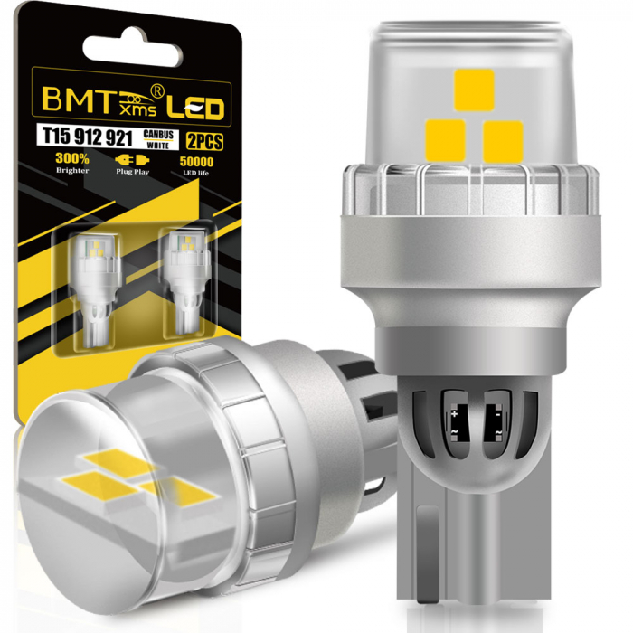 Set 2x Led Auto Canbus T15 W16W 6 Smd 2835 12V - 6TD-T15-W [1]