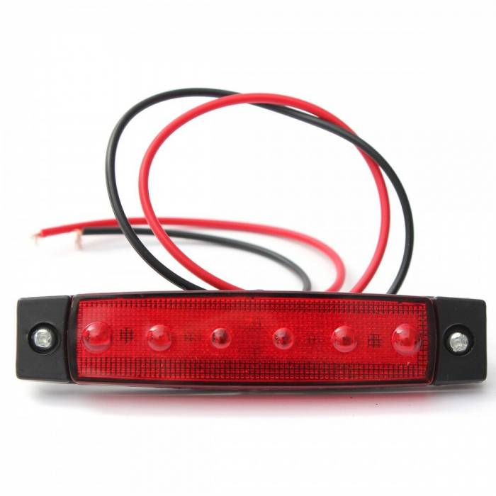 Set 6 Lampi gabarit auto cu LED 12V lumina Rosie LG-6SMD-12V-ROSU [3]