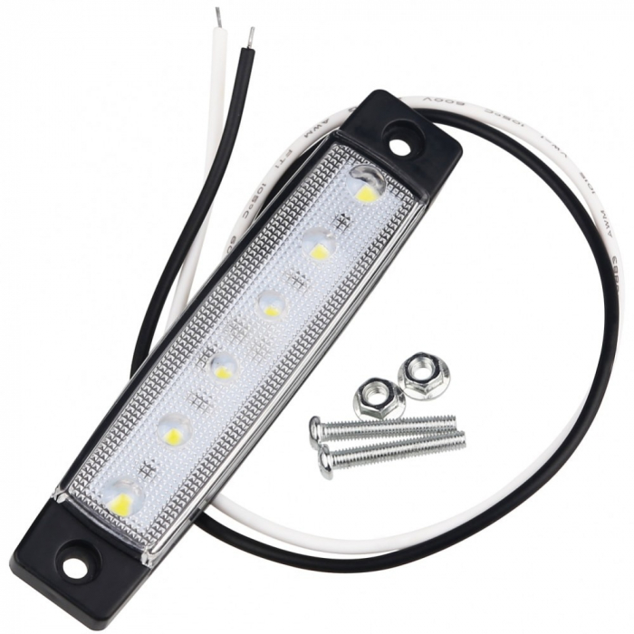 Set 6 Lampi gabarit auto cu LED 24V lumina Alba LG-6SMD-24V-ALB [3]