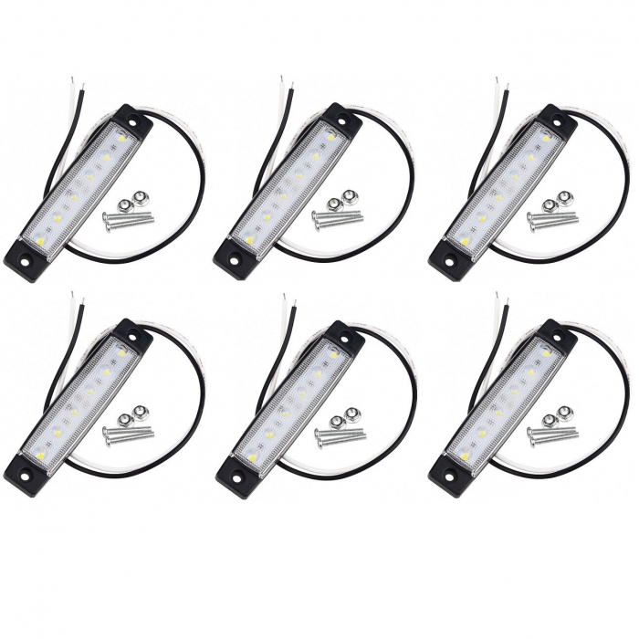 Set 6 Lampi gabarit auto cu LED 24V lumina Alba LG-6SMD-24V-ALB [4]