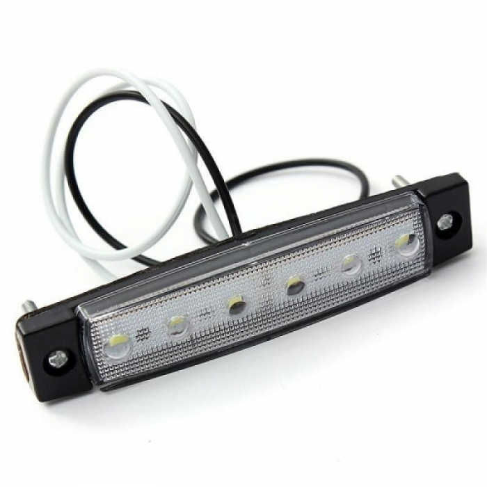 Set 6 Lampi gabarit auto cu LED 24V lumina Alba LG-6SMD-24V-ALB [2]
