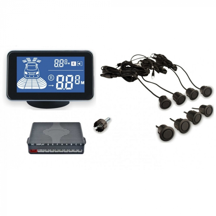 Set 8 Senzori parcare fata spate cu temporizare si display LCD KC-6000J [2]