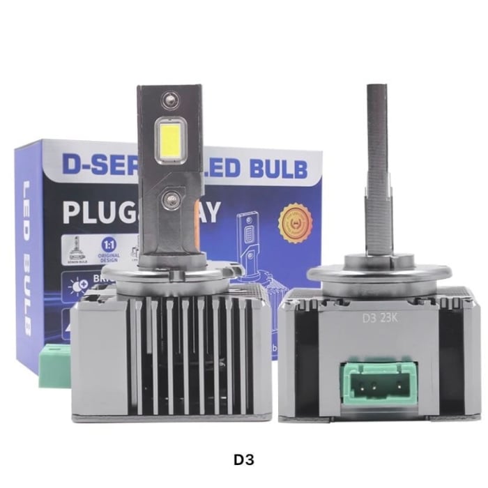 Set de 2 becuri conversie hid-led, D3S, 70W, 15000lm, CSP, Canbus, Miez Cupru, Radiator Aluminiu, Premium [1]