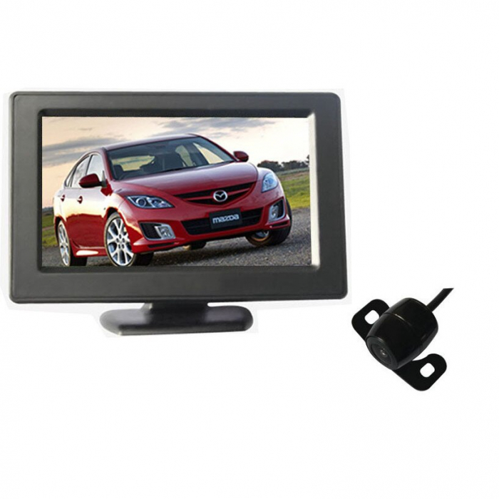 Sistem parcare cu Display auto Color LCD 4.3" PZ701 si Camera Marsarier PZ112 [6]