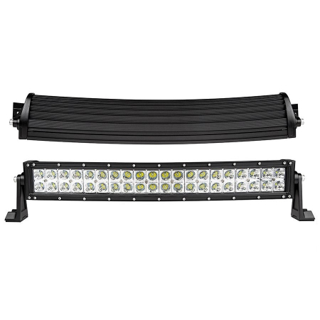 Accesorii si ornamente auto tuning - Bara LED Curbata 120W/12V-24V, 10200 Lumeni, 22"/57 cm, Combo Beam 12/60 Grade + Cablaj cu Releu si Buton on/off