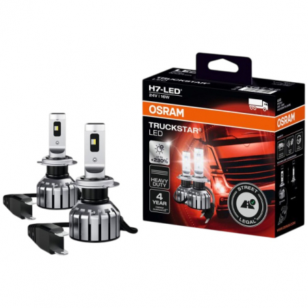 Bec LED Osram CAMION, H7+230%, 16 W ,24 V,Blister, 2 buc