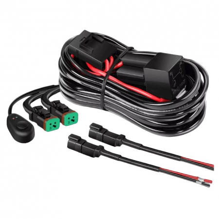 Cablaj cu buton si releu 24V pentru 2 proiectoare led/led bar pana la 288W - CAB04 [3]