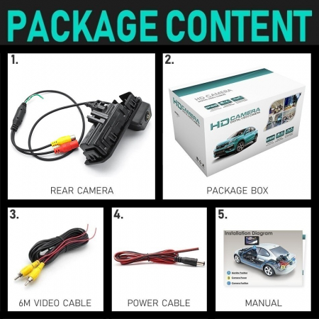 Camera marsarier HD, unghi 170 grade cu StarLight Night Vision pentru Audi Q2 2017+, Q3 2017+, Q5 2017+, A5 2017+ - FA8046 [3]