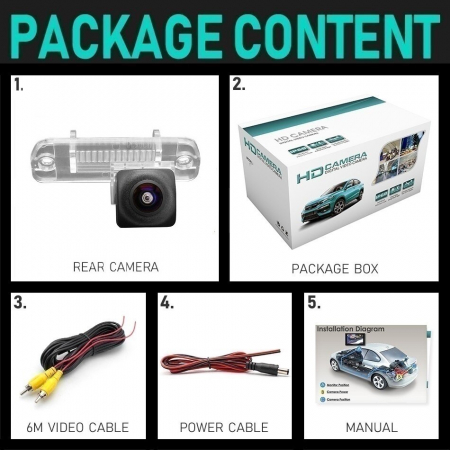 Camera marsarier HD, unghi 170 grade cu StarLight Night Vision pentru Mercedes-Benz ML W164, ML W166, GL X164, R W251 - FA8259 [4]