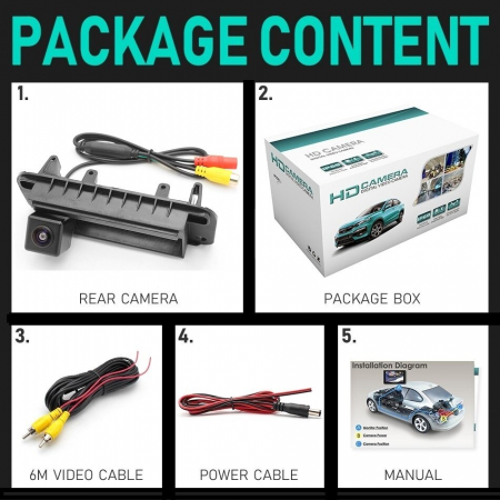 Camera marsarier HD, unghi 170 grade, cu StarLight Night Vision pentru Mercedes C-Class W204 - FA950 [4]