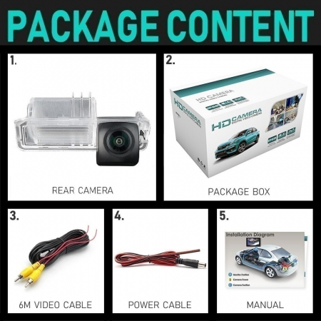 Camera marsarier HD, unghi 170 grade cu StarLight Night Vision pentru VW Golf 6, Golf 7, Passat B7, Amarok - FA8198-V [4]