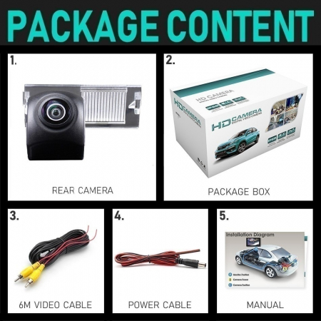 Camera marsarier HD, unghi 170 grade cu StarLight Night Vision Peugeot 207, 307, 308, 407, 508, 807 - FA8210-P [4]