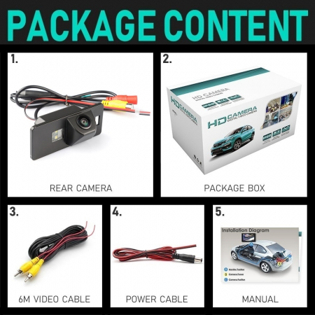 Alarme auto & Senzori de parcare - Camera marsarier HD, unghi 170 grade cu StarLight Night Vision Skoda Octavia 3, Suberb 2 Break, Skoda Rapid - FA928 SK