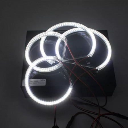 Kit 4 Inele Angel Eyes LED SMD BMW Canbus E46 Compact - 2x106mm, 2x131mm 12V [1]