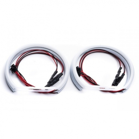 Kit Angel Eyes LED COTTON pentru BMW E46 Coupe/Cabrio Fara Facelift far ZKW cu lupa - 4x131mm [4]