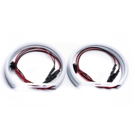 Kit Angel Eyes LED COTTON pentru BMW E46 Coupe/Cabrio Fara Facelift far ZKW fara lupa - 2x131mm + 2x146mm [5]