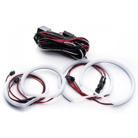 Kit Angel Eyes LED COTTON pentru BMW E60 far cu lupa si xenon 2x106mm 2x131mm [2]