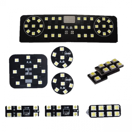 Proiectoare, Lampi & Leduri - Kit leduri interior 8 piese pentru VW Volkswagen Passat B6/B7, Passat CC, Jetta