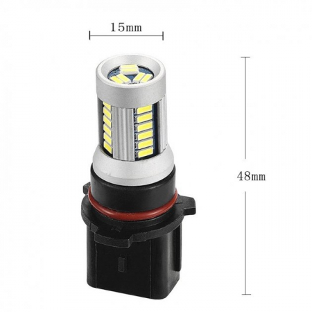 Becuri si sigurante auto - Led auto Alb cu Canbus P13W 30 SMD 3014 12/24V - P13W-30SMD-4014