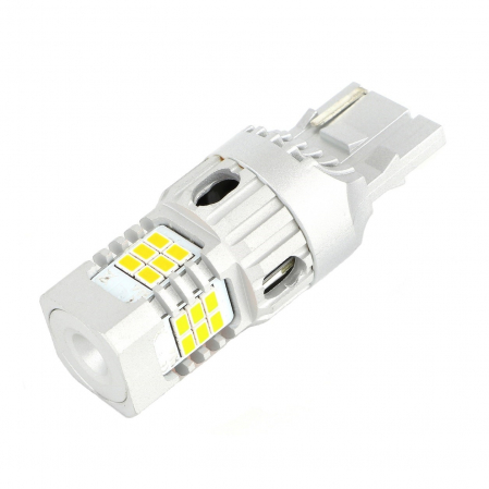 Proiectoare, Lampi & Leduri - Led Auto ALB T20 7440 Super Canbus, Super Bright Cu 24 SMD 3020 12V Fara Polaritate - BTLE5040C-7440-ALB
