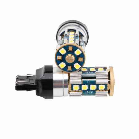 Becuri si sigurante auto - Led Auto ALB T20 7443 Canbus Cu 20 SMD 3030 12-24V Fara Polaritate