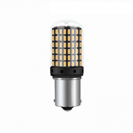 Led auto BAU15S PY21W Portocaliu Canbus 144 SMD 3014 12v BAU15S 144SMD 3014 amber [4]
