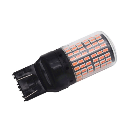 Led auto Canbus Portocaliu W21W/5W T20 7443 144 SMD 3014 12V T20 7443 - 144SMD-3014-AMBER [5]