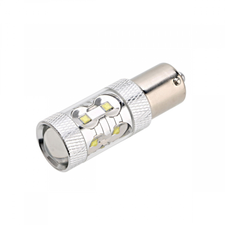 Led auto galben P21W/BA15S 50W, 12V - 24V cu leduri Cree [1]