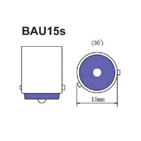 Led auto Portocaliu 60W BAU15S Canbus cu leduri Cree - BTLE1607C [1]