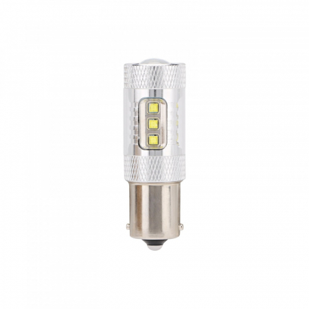 Led auto Portocaliu 80W BAU15S / P21W, 12V-24V Canbus led Cree - Btle1125C-BAU15S-Portocaliu [1]
