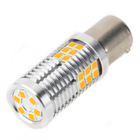 Led Auto Portocaliu P21W BA15S Super Canbus 12V, 30 SMD 3030 Epistar Semnalizare fara eroare - BTLE5005-BA15S [1]