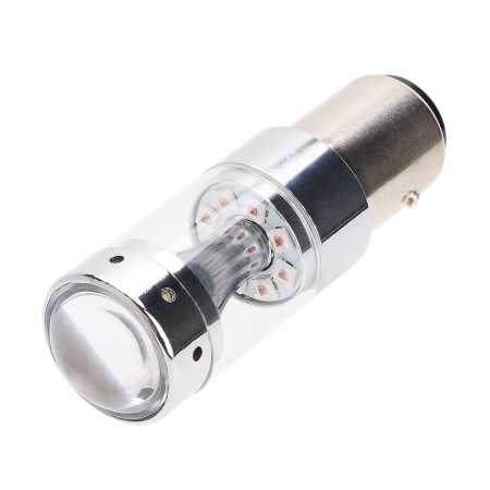 Led auto ROSU 60W P21/5W / BAZ15D Canbus cu leduri CREE - Fara polaritate [5]