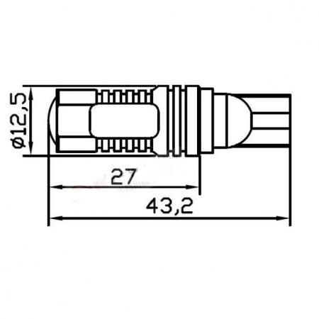 Becuri si sigurante auto - Led auto T10 canbus 30W 12-24V leduri CREE