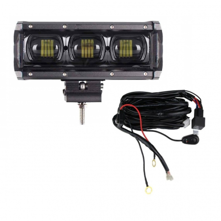 Led Bar 30W 6D 12V-24V, 3240 Lumeni, 8"/20,5 cm + cablaj alimentare cu releu, siguranta si buton on/off [5]