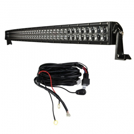 LED Bar 4D Curbat 240W/12V-24V, 20400 Lumeni, 42"/106 cm, Combo Beam 12/60 Grade + Cablaj cu Releu si Buton on/off [5]