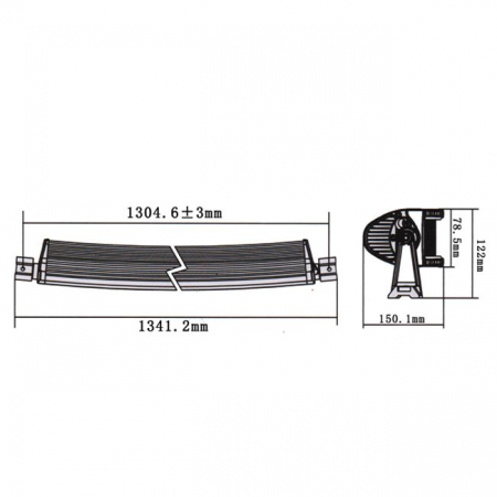 LED Bar 4D Curbat 288W/12V-24V, 24480 Lumeni, 50"/127 cm, Combo Beam 12/60 Grade [1]
