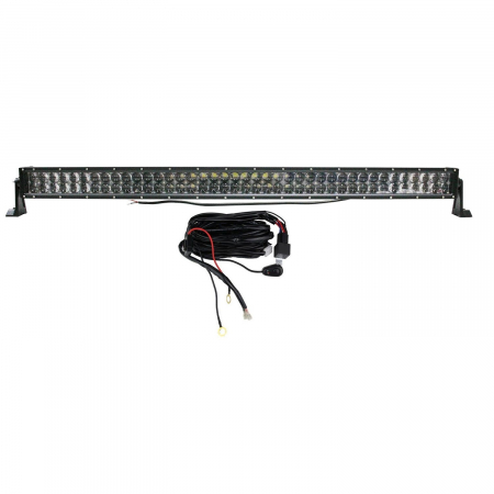 LED Bar 4D Curbat 300W 12V-24V, 25500 Lumeni, 52"/133 cm, Combo Beam 12/60 Grade + Cablaj cu Releu si Buton On/Off [5]