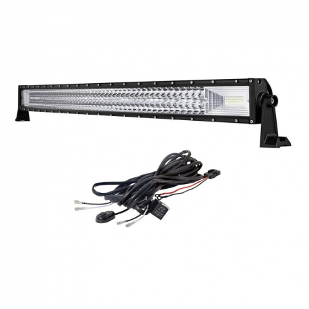 LED Bar Auto 459W, leduri pe 3 randuri, 12V-24V, 34020 Lumeni, 31,5"/80 cm, Combo Beam 12/60 Grade + cablaj alimentare cu releu, siguranta si buton ON/OFF [5]