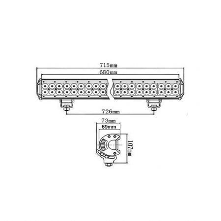 Proiectoare, Lampi & Leduri - LED Bar Auto Offroad 180W/12V-24V, 15300 Lumeni, 28"/72 cm, Combo Beam 12/60 Grade