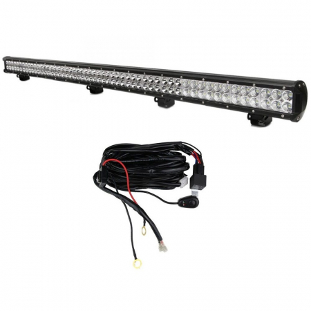 LED Bar Auto Offroad 324W 12V-24V, 27540 Lumeni, 50"/127 cm, Combo Beam 12/60 Grade + Cablaj cu Releu si Buton On/Off [3]