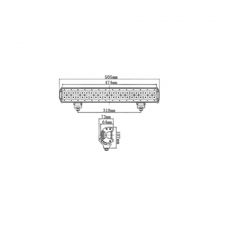 LED Bar Auto Offroad 4D 126W/12V-24V, 10710 Lumeni, 20"/51 cm, Combo Beam 12/60 Grade + Cablaj cu Releu si Buton [3]