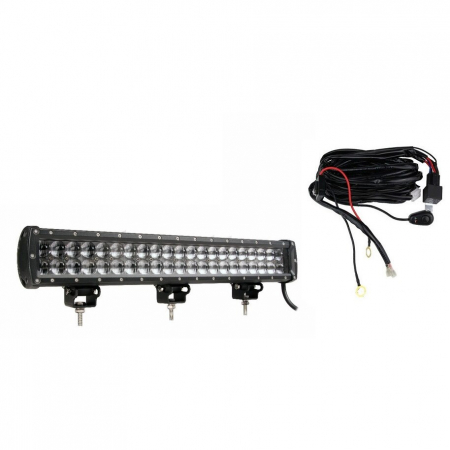 LED Bar Auto Offroad - 4D 144W/12V-24V, 11520 Lumeni, 22.5"/57 cm, Combo Beam + Cablaj cu Releu si Buton [3]