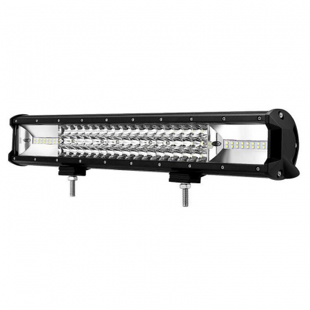 LED Bar Offroad 270W, leduri pe 3 randuri, 12V-24V, 18900 Lumeni, 20"/50,8 cm, Combo Beam 12/60 Grade + cablaj alimentare cu releu, siguranta si buton ON/OFF [5]