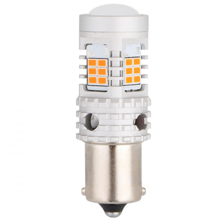 Led Semnalizare Portocaliu P21W BA15S Super Canbus Cu 26 SMD 3020 12V - BTLE5029A-BA15S [2]