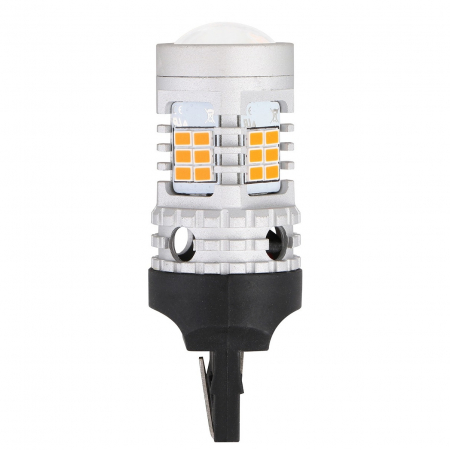 Proiectoare, Lampi & Leduri - Led Semnalizare Portocaliu WY21W T20 7440 Super Canbus Cu 26 SMD 3020 - BTLE5029B