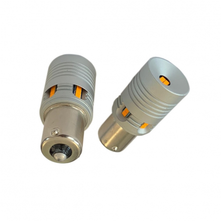 Proiectoare, Lampi & Leduri - Led Semnalizre Portocaliu P21W BA15S Super Canbus Cu 24 SMD CSP 2020 12V